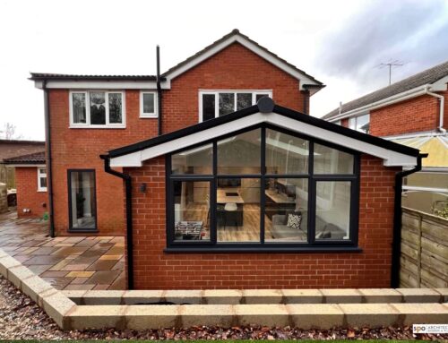 Architectural design for a single storey rear extension in Wilmslow