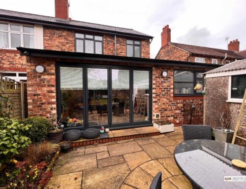 Planning permission and building regulation design for single storey extension semi-detached house in Macclesfield