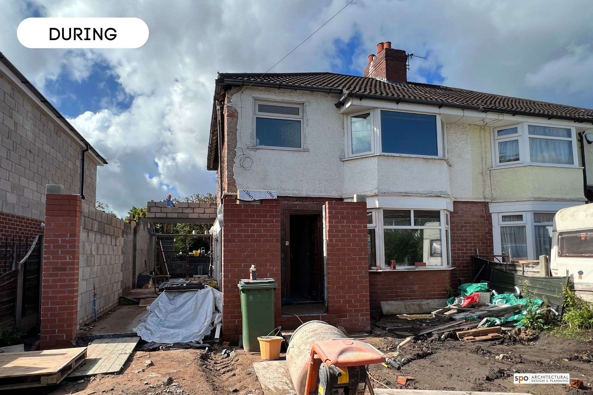 %CHEADLE HULME double storey extension