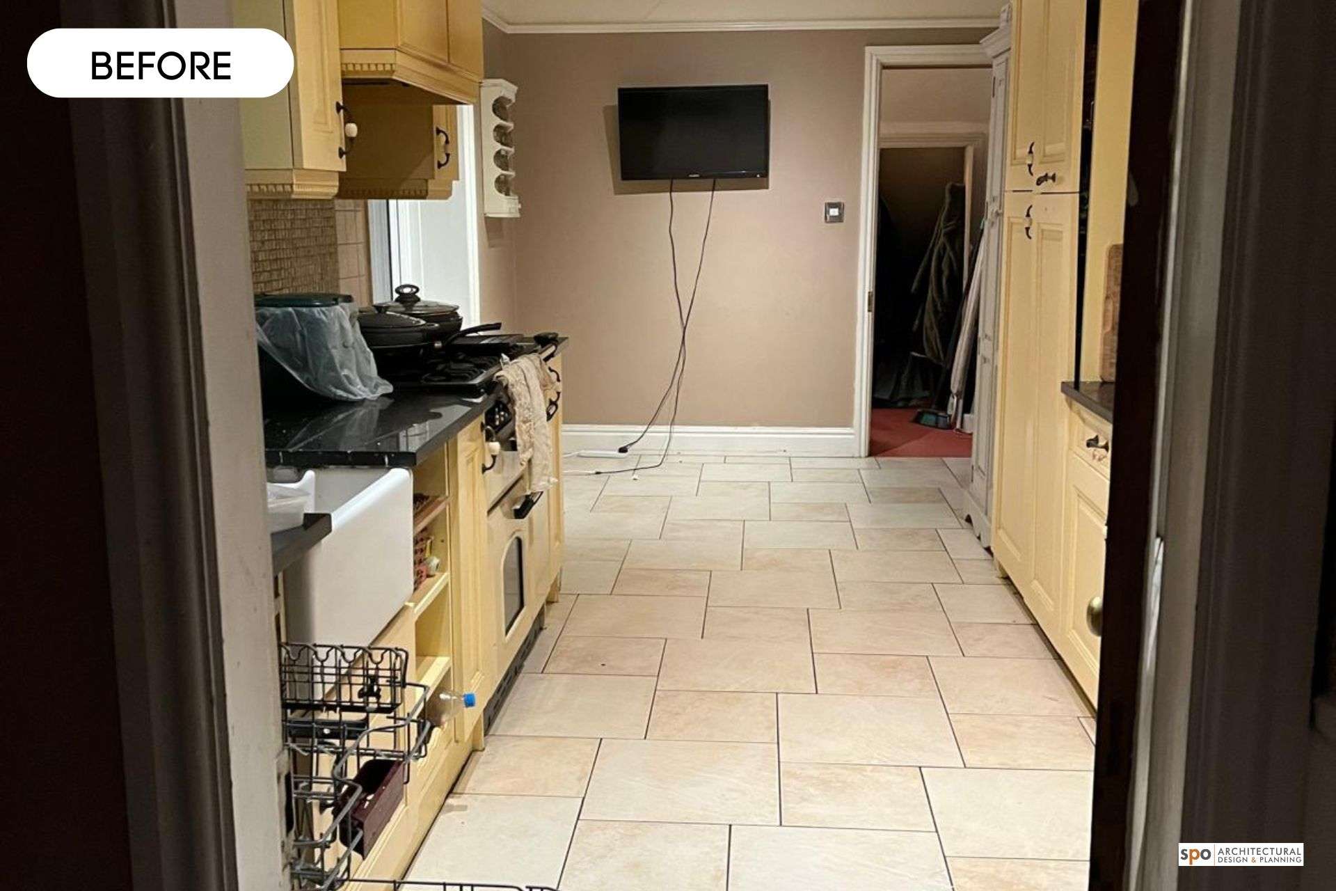 Before photo of the old utility room