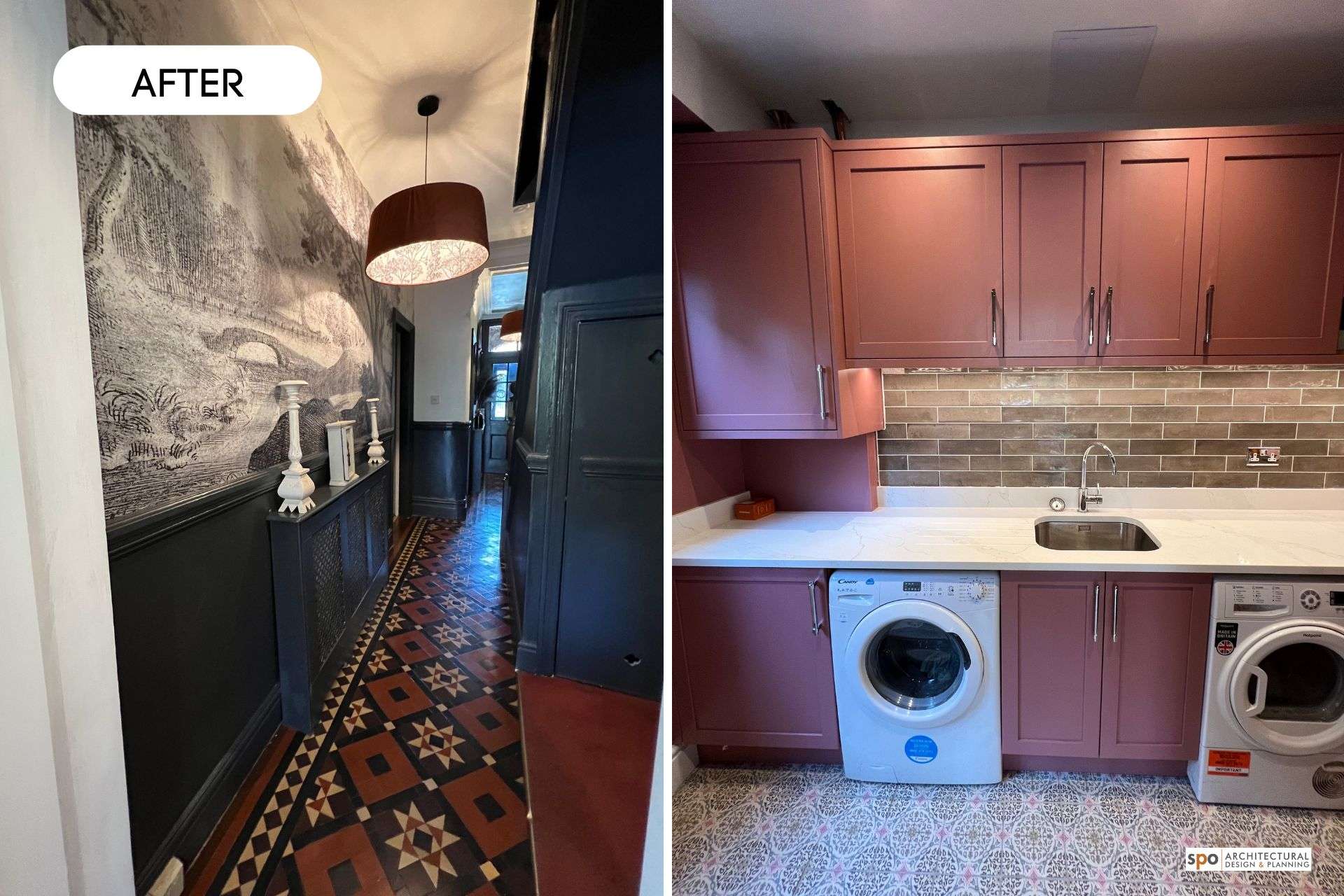 new hall and utility room