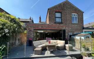Back view of new house extension