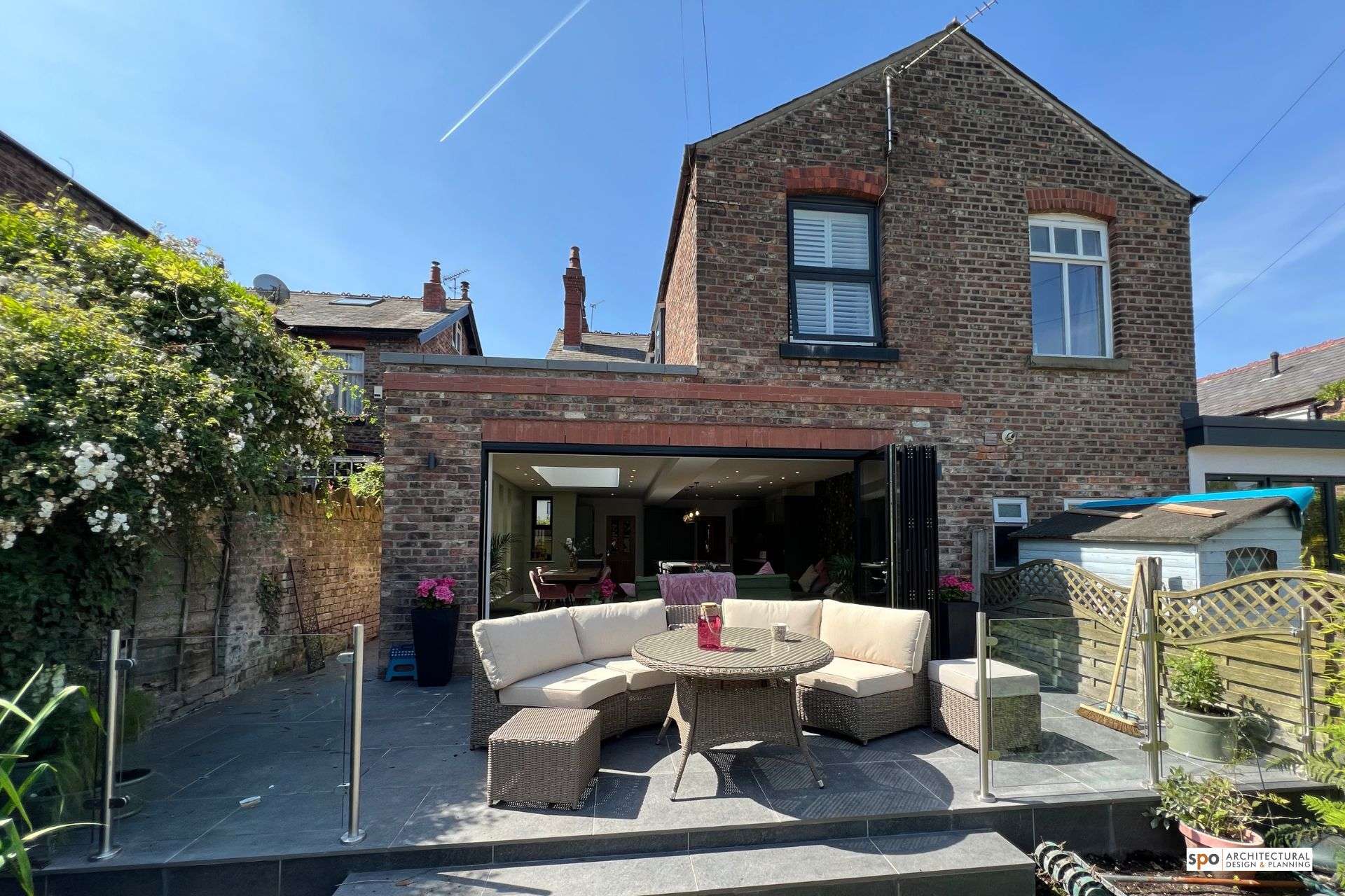 Back view of new house extension